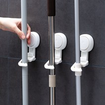 아이정 푸시형 후크 밀대 홀더 무타공 흡착 밀대 걸이, 밀대 걸이 1P