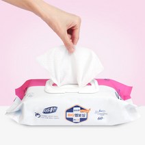 대형 큰 엠보싱 물티슈 60매 10팩 요양병원 성인 아기, 60개, 60개