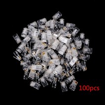 25/100pcs 골드 도금 RJ45 네트워크 케이블 모듈 식 플러그 UTP CAT5 CAT5E 커넥터 8P8C RJ45 플러그 터미널, 노란색, 04 500 PCS