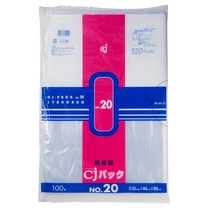 케미컬 재팬 폴리 봉투 규격 No.20 투명 비닐 봉투 100장 CJ-20
