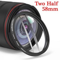 KnightX-52mm 58mm 67mm 프리즘 필터 CPL ND UV 특수 효과 사진 액세서리 렌즈 캐논 카메라 폰 모바일, 58mm Two Half