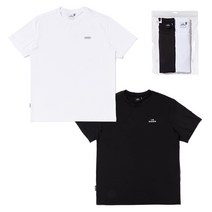 아이더 아이더(EIDER) 신상특가 남성 1+1 블랙+화이트 기능성 기본핏 폴리소재 등산 캐쥬얼 스포츠 반팔티 DMM23291 POP 2 PACK α 반팔 라운드 티셔츠 Z1