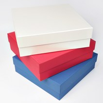 하드케이스 상하분리형 상자 (선물상자) 큰박스 큰선물상자 싸바리 큰선물박스, 1개, 3호-140 x 140 x 60mm(화이트)