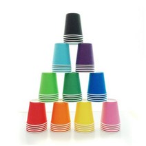 칼라 종이컵 혼합색 50개입 6oz DIY 만들기재료 미술, 상세페이지 참조