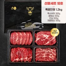 [섬고기]명품 숙성 암소한우 1등급 구이용 선물세트 10호 1.2kg, 단품