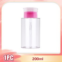 빈 펌프 디스펜서 네일 리필용 병 100/150/200ml 아트 UV 젤 폴리시 리무버 클리너 메이크업 매니큐어 도구, [03] 1PC Pink 200ml