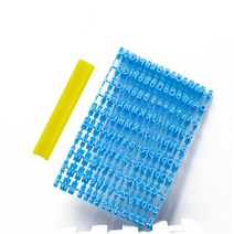 압인기 압인 알파벳 숫자 기호 세라믹 아트 클레이 점자 금형 Impress 스탬프 프레스 인쇄 이름 도자기 도, 03 Blue