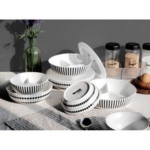 뚜껑있는 예쁜 도자기그릇 나눔 반찬그릇 3구 접시, 4.안다미로나눔찬기(소) 1p