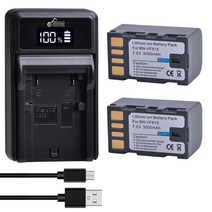 배터리호환 BN-VF815 배터리 LED JVC호환 GR-D720US, 05 2 배터리 1 Charger