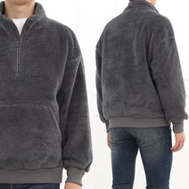 남자 반집업 양털 기모 아노락 혹한기 이너 플리스 맨투맨 빅사이즈 보아털 후리스 티셔츠