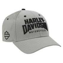 할리데이비슨 모터사이클 블랙 로고 볼캡 야구 모자 라이트 그레이