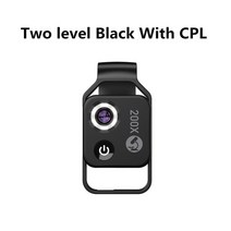 단안 망원경 단망경 고배율 야간 투시경 필드스코프 apexel 200x 전화 카메라 현미경 렌즈 hd 강력한 핸드폰 렌즈 휴대용 디지털 현미경 전화 매크로 lentes, 2레벨 블랙 cpl