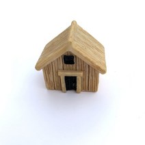 2pcs 미니 목조 주택 시뮬레이션 모델 장식 이끼 테라리움 인형 집 액세서리 수지 공예 미니어처 요정 정원 액세서리, 협력사, 2pcs 노란 집