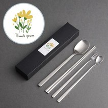 [일상선물] 노란꽃 Tank you 굿스퀘어수저세트 1인용