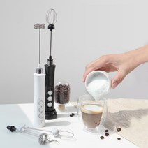 러브포 다기능 전동 우유 거품기 COMO-300 라떼 머랭거품기 자동휘핑기, 블랙