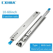 고하중레일 튼튼한레일 슬라이딩도어레일 도어레일 부속 슬라이드，서랍 슬라이드，헤비 듀티 러너，헤비 서랍 슬라이드 레일，무거운 짐 레일，헤비 잠금 슬라이드，슬라이드 레일 튼튼한 러너, 50.58inch1450mm  With Lock