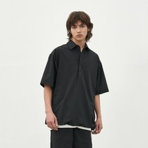 BASIC HOUSE 폴리스판반오픈형반팔셔츠 LXWS3104