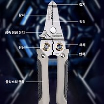 (독일제)범용 핸드 헬드 퀵 스트리퍼 전선탈피기 2pcs, (독일제)다용도 × 해체 탈피 펜치*1