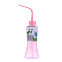 수채화 색 냄비 250ml 긴 곡선 고기 투명 물병 액체 스프레이 주전자 물뿌리기 1 개, 01 Pink