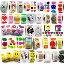 69종 스마일스티커 땡큐스마일스티커 대용량500pcs 다꾸, 103.네온주황ST