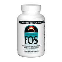 소스내추럴스 FOS (프락토 올리고당) 200 타블렛, 6병, 200정