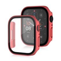 방수 애플 시계 45mm 41mm 44mm 40mm 화면 보호기 커버 스트레이트 엣지 범퍼 iWatch 4 5 SE 6 7 8 액세서리, [04] Series 78 45MM, [12] Matte red