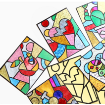 포일아트 세트 팝아트 만들기 어린이집 유치원 초등 미술활동, 하트