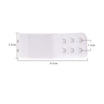 1pc 2 후크 브래지어 증량제여자의 탄성 브래지어 연장 스트랩 훅 클립 확장기 가변 벨트 버클 속옷 13 색 친밀한액세서리, WHITE
