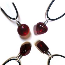 영롱 아로마 목걸이 크리스탈, 레드-하트형