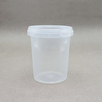 더팩 PP투명 원형잠금용기 내열손잡이용기 3100(500ml) 50개 / 500개, 1박스