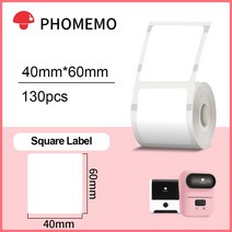 가격표라벨기 네임프린터 네임스티커기계 송장프린터 Jepod-M110/M220 라벨 프린터 용 자체 접착 용지 방, 11 L1 40x60 130p