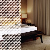 도트 그라데이션 윈도우필름 창문용 시트지 포커스 양방향 단방향 망입 스트라이프 드립, FD013_백색피라미드