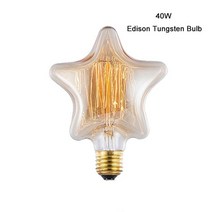 스테인드글라스 스탠드 조명 무드등 dimmable 2300k 4w 5 성급 led 소프트 필라멘트 에디슨 전구 e27 레트로 텅스텐 백열 전구 빈티지 램프 장식, 40w 텅스텐