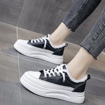 털안감 키높이 2컬러 스니커즈 여성스니커즈 털운동화 스니커즈 겨울 털안감 여자 여성 블로퍼 캔버스