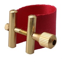 알토 색소폰 리가춰 yibuy 64x25.6mm 레드 색소폰 마우스피스 테너 색소폰 교체용 합자, 빨간색과 황금색