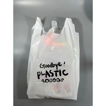 친환경비닐봉투 생분해봉투 재생봉투 양날봉투 - 100장 (3가지사이즈), 중 21cm*46cm+14cm