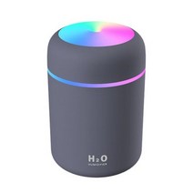 공기청정기 부품 미국(USA)B 미니 자동차 가습기 아로마 에센셜 오일 디퓨저 260ml 라이트 쿨 미스트 메이커 차량 청정기 필터, 05 300ml Gray