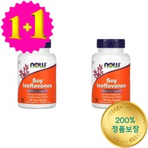 1+1 나우푸드 대두 이소플라본 150mg 120 베지 캡슐 제니스테인 다이제인 글리시테인, 1개, 기본