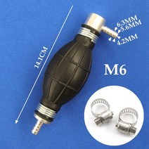 견고한 3종류 6 ~ 12mm 수족관 물고기 탱크 물 손 압력 전구 수동 연료 펌프 디젤 가솔린 오일 전송 정원, 05 6mm L