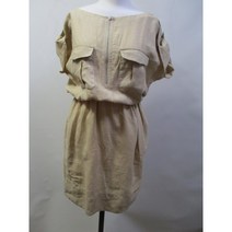 일본빈티지MACPHEE베이지 린넨원피스 무릎미니55 66