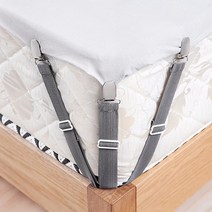 생활광장 침대시트 고정 밀림방지 클립 밴드 4P, 바이올렛