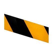 카포카 발광 반사테이프 반사스티커 (1M씩 연장판매), 사선무늬 옐로우블랙(50mm X 1m), 1개