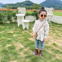 에이탑 베베냐냐 여아용 트루플라워 폴라 봄가을 블라우스