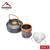 Widesea-캠핑용 커피 조리기구 세트 야외 식기 장비 머그잔 주전자 냄비 요리 찻주전자 필터 랙 컵 가마솥 관광, Set 2 filter rack