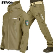 겨울 남자 방수 Windproof 하이킹 세트 전술 캠핑 하이킹 Clothings 벨벳 안티 스크래치 야외 하이킹 자켓, [03] L, [01] KI