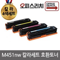 4색세트 400 Color Printer M451nw HP호환 프리미엄재생토너 CE410A