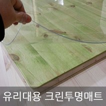 투명매트 책상매트 식탁매트 테이블매트 흠집방지 상판보호 유리대용 데스크, 투명, 두께 3mm] 120cm X 10cm