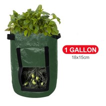 plant pe 패브릭 가방 감자 재배 야채 심기 가방 정원 화분 재배자 성장 가방 농장 홈 정원 도구묘목 가방, 1갤런