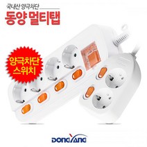 동양전자 멀티탭 멀티콘센트 개별 접지 1.5/3/5M 모음, 29.6구접지스위치-3M