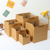 무지 정사각 크라프트 종이 쇼핑백 종이가방 30cm, 상세페이지 참조